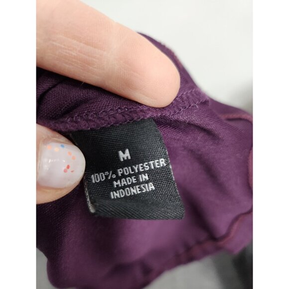 MSK Maxi Dress Medium Purple Shimmery Gold Chain Halter Evening Party Holiday - Picture 7 of 10